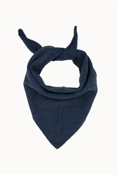 Kopyto Kopyto BIRUANG Bandana Halstuch 100% Merinowolle RWS-Zertifiziert Ökologisch Unifarben, Denimblau, – Produktbild 2 von 4