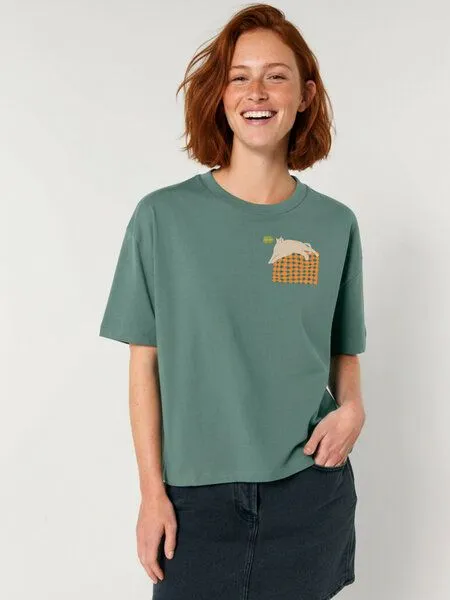 Kultgut Kultgut Biofair- Boxistyle Shirt / peut-être, Grün, – Produktbild 1 von 3