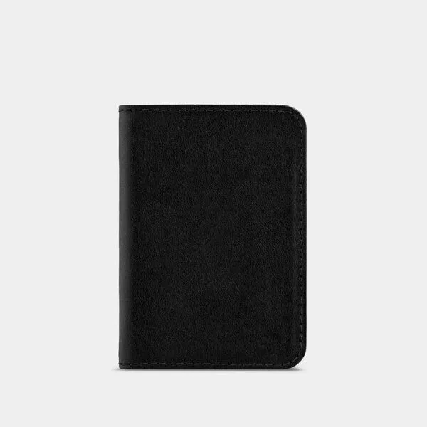 GOOD WILHELM GOOD WILHELM Klassische Bi-fold Geldbörse mit RFID Schutz - Vachetta Leder, Schwarz, – Produktbild 1 von 3