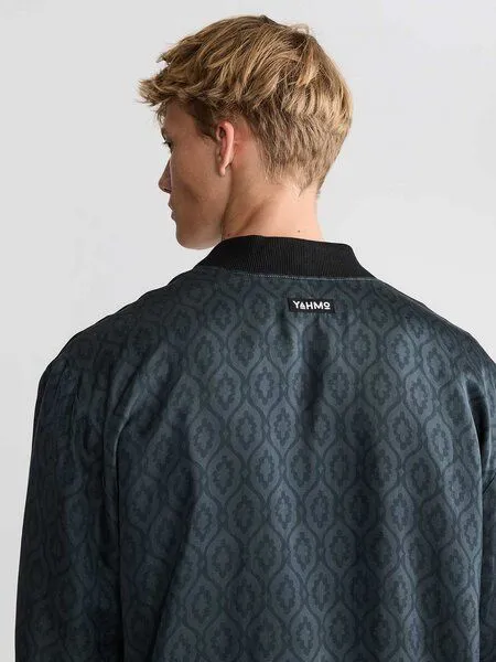 Yahmo Yahmo Cupro/Tencel Laslo Wendejacke, Opal/black (grün), – Produktbild 2 von 3