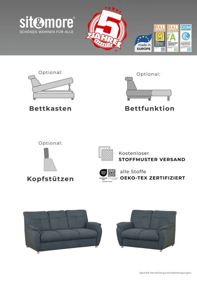 sit&more Hocker Sonoma, mit Stauraumfach, Rot, – Produktbild 3 von 5
