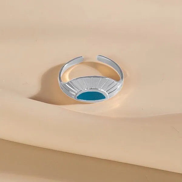 ELEKTROPULLI Größenverstellbarer SUNSET Ring ca. Ø 18 mm von Elektropulli, Silber, – Produktbild 1 von 3