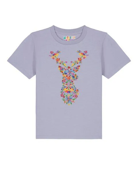 watabout.kids watabout.kids T-Shirt Kinder Floral Deer, Lavender, – Produktbild 1 von 2