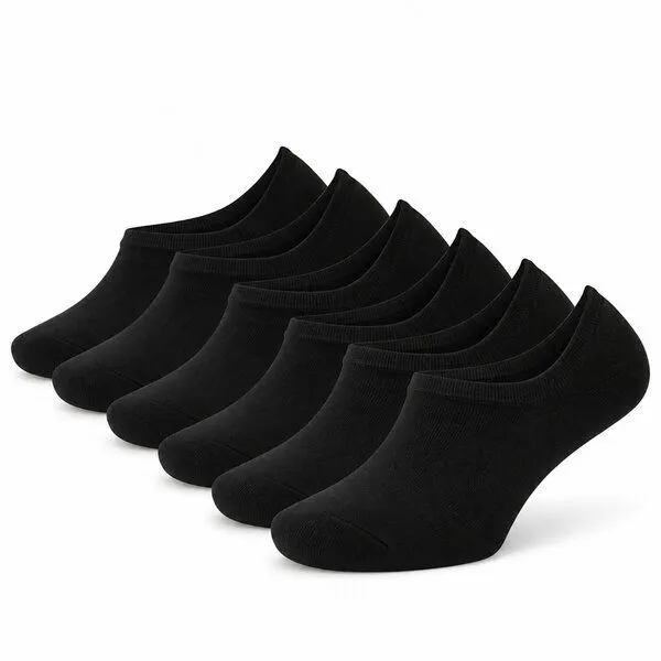 Opi and Max Opi and Max Sneakersocken & Füßlinge aus Bio-Baumwolle (3er-Pack) für Damen & Herren, Schwarz, – Produktbild 1 von 2