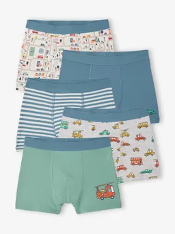 Vertbaudet 5er-Pack Boxershorts mit Auto- und Straßen-Motiven – Produktbild 1 von 1