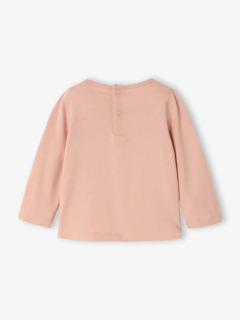 Vertbaudet Langarmshirt Baby Mädchen pudrig, Pudrig rosa, – Produktbild 4 von 4