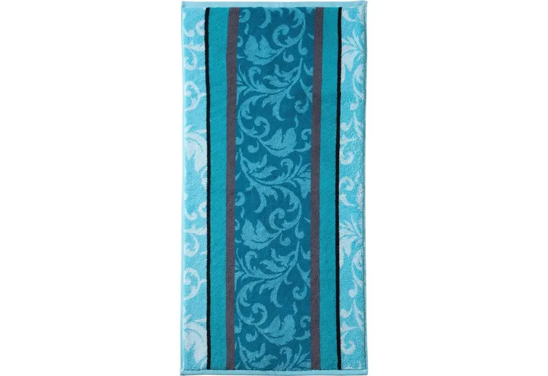 Erwin Müller Handtuch Handtuch "Ludwigsburg" 4er-Pack, Jacquard, Walk-Frottier Uni/Karo/Ornamente, Grün, – Produktbild 7 von 8