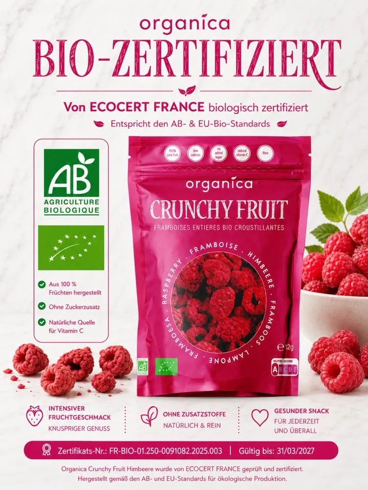 ORGANICA Organica Gefriergetrocknete Bio-Himbeeren – Produktbild 2 von 5