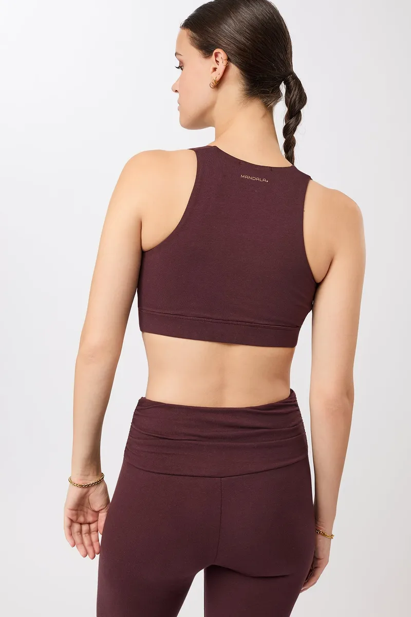 mandala MANDALA Damen vegan Sport Bh Ruby, Dunkelrot, – Produktbild 2 von 2