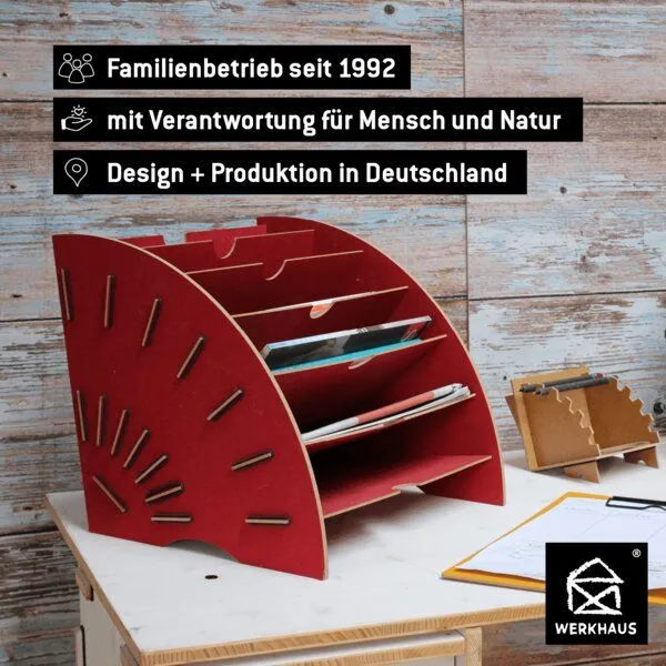 WERKHAUS WERKHAUS Magazin Organizer, Dunkelrot, – Produktbild 2 von 6