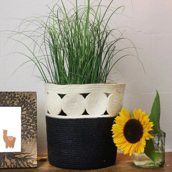 Mitienda Shop Mitienda Shop Korb aus Jute Paper Black – Produktbild 3 von 3