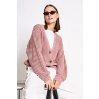 JAN N JUNE JAN 'N JUNE Damen vegan Strickjacke Lena Mauve – Produktbild 1 von 1