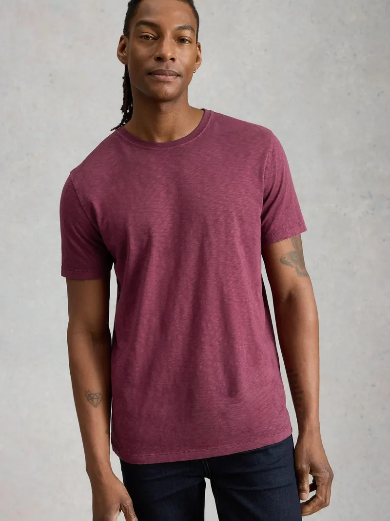 White Stuff T-Shirt Abersoch - S/R, Mittelpflaume, – Produktbild 1 von 4