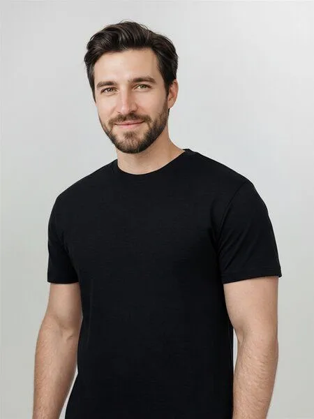 GreenBomb GREENBOMB Basic Loom - Funktionales T-Shirt aus Merino-Wolle / Fair & Vegan, Schwarz (schwarz), – Produktbild 2 von 4