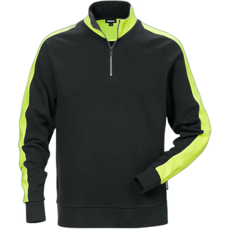 Fristads Sweatshirt 1/2 zip Fristads 7449 RTS, Noir, – Produktbild 2 von 2