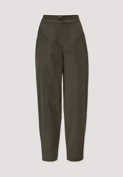 hessnatur hessnatur Barrel-Leg Hose Relaxed aus TENCEL Lyocell mit Bio-Baumwolle, Vintage oliv, – Produktbild 3 von 3