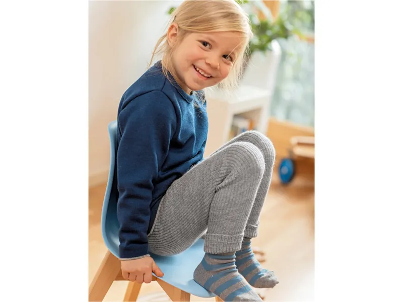 Disana Disana Strick-Leggings bio Merinowolle, Grau, – Produktbild 3 von 4