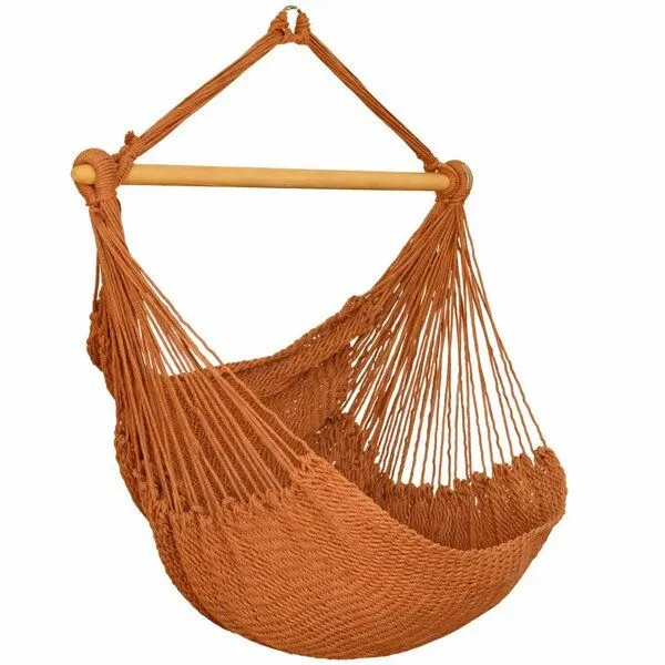 HängemattenGlück HängemattenGlück Hängesessel aus Bio-Baumwolle, handgeknüpft, GOTS-zertifiziert – Balao, Brown sugar, – Produktbild 1 von 3