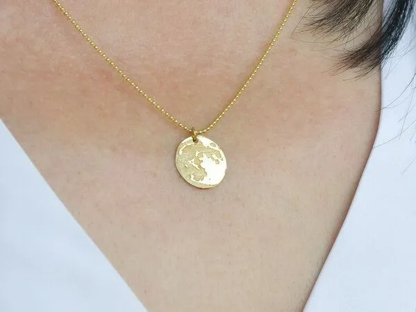 renna deluxe renna deluxe Mond Kette Gold – beidseitiges Motiv, Gold, – Produktbild 1 von 4