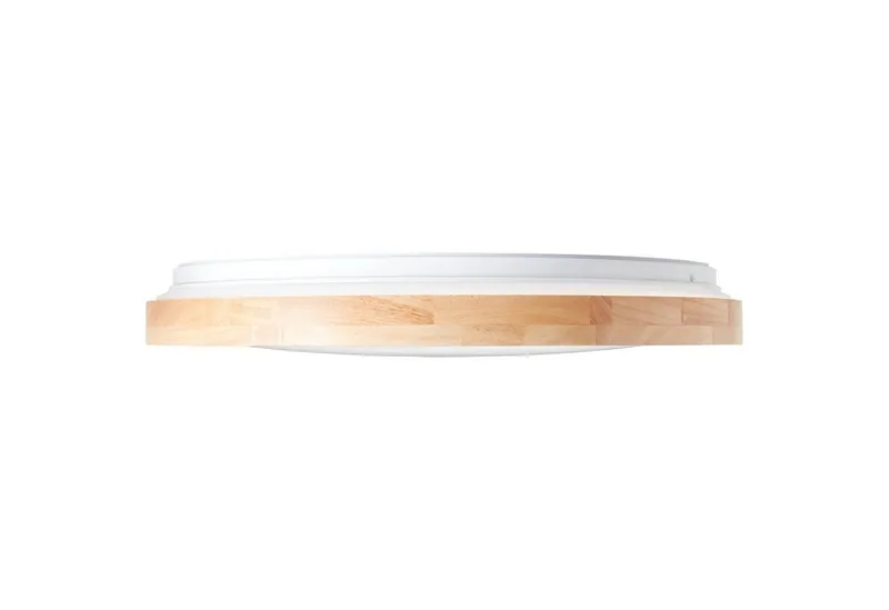Brilliant Brilliant LED Deckenleuchte Alson, CCT - über Fernbedienung, Dimmfunktion, Nachtlichtfunktion, Timerfunktion, LED fest integriert, warmweiß - kaltweiß, 3300 lm, Ø 50 cm, Metall/Holz/Kunststoff, holz hell/weiß, Weiß, – Produktbild 2 von 4