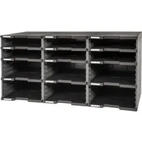 Exacompta Exacompta Schubladenbox Modulodoc "ECOBlack", DIN A4+, 12 Fächer o. Schub., dunkelgrau – Produktbild 1 von 1