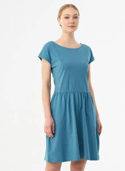 ORGANICATION ORGANICATION Slub-Jersey-Kleid aus Bio-Baumwolle, Petrol blue, – Produktbild 1 von 4