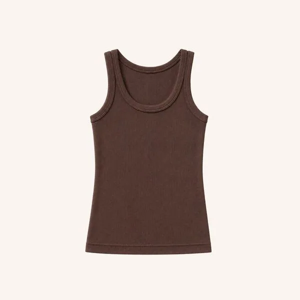 NORDLICHT NORDLICHT Ripp Tanktop Ninna, Dunkelbraun, – Produktbild 2 von 4