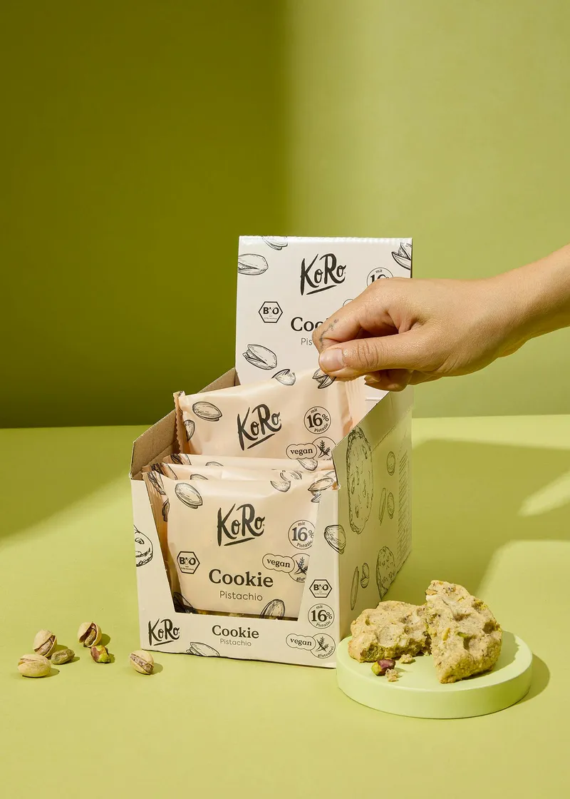 KoRo Bio Cookie mit 16 % Pistazie 12 x 50 g – Produktbild 2 von 5