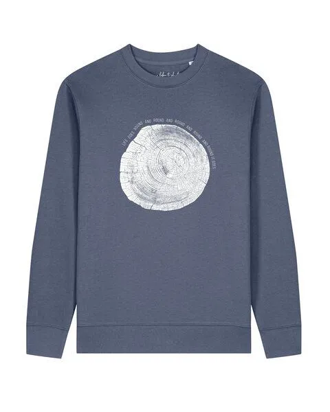 watapparel watapparel Sweatshirt Unisex Baumscheibe, Blue grey, – Produktbild 1 von 2