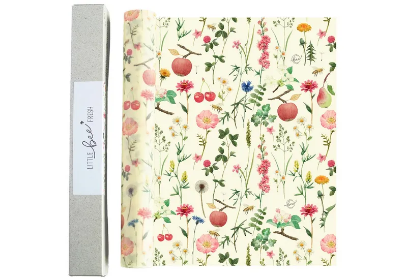 little bee fresh little bee fresh Bienenwachstücher Bio-Bienenwachstuch-Rolle (70x32cm), wiederverwendbar, plastikfrei, nachhaltig, regional, Bunt, – Produktbild 1 von 5