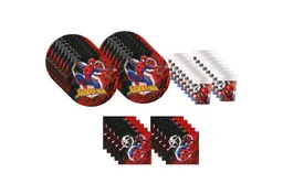 Procos Einweggeschirr-Set Spider-Man Partygeschirr Set 52-tlg Kindergeburtstag Spiderman Teller, 16 Personen – Produktbild 1 von 1