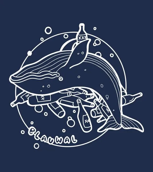 Gary Mash GARY MASH T-Shirt Blauwal aus Bio-Baumwolle, Rost (rot), – Produktbild 2 von 4
