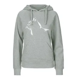 HANDGEDRUCKT HANDGEDRUCKT "Stubentiger" Frauen Hoody aus reiner Biobaumwolle (kbA) – Produktbild 1 von 1