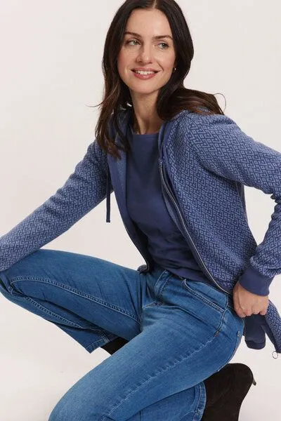 Tranquillo Tranquillo Strick-Jacke Nadjaa aus Biobaumwolle - blue hearts – Produktbild 6 von 6