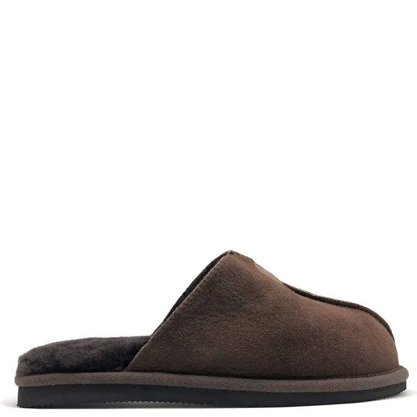 thies Pantoffel aus Schaffell "thies Grumpy Dad Slipper", fair produziert, Braun, – Produktbild 1 von 4