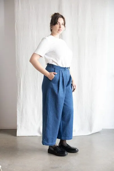 Jyoti - Fair Works Jyoti - Fair Works Bio-Baumwolldenim Culotte Awasi, Denim, – Produktbild 4 von 4
