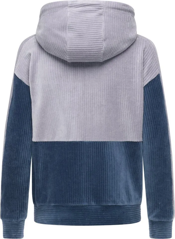 ragwear ragwear Sweatjacke Colbien Cordy Gemütliche Damen Cordjacke aus kuschelig angerautem Kord, Blau, – Produktbild 1 von 3