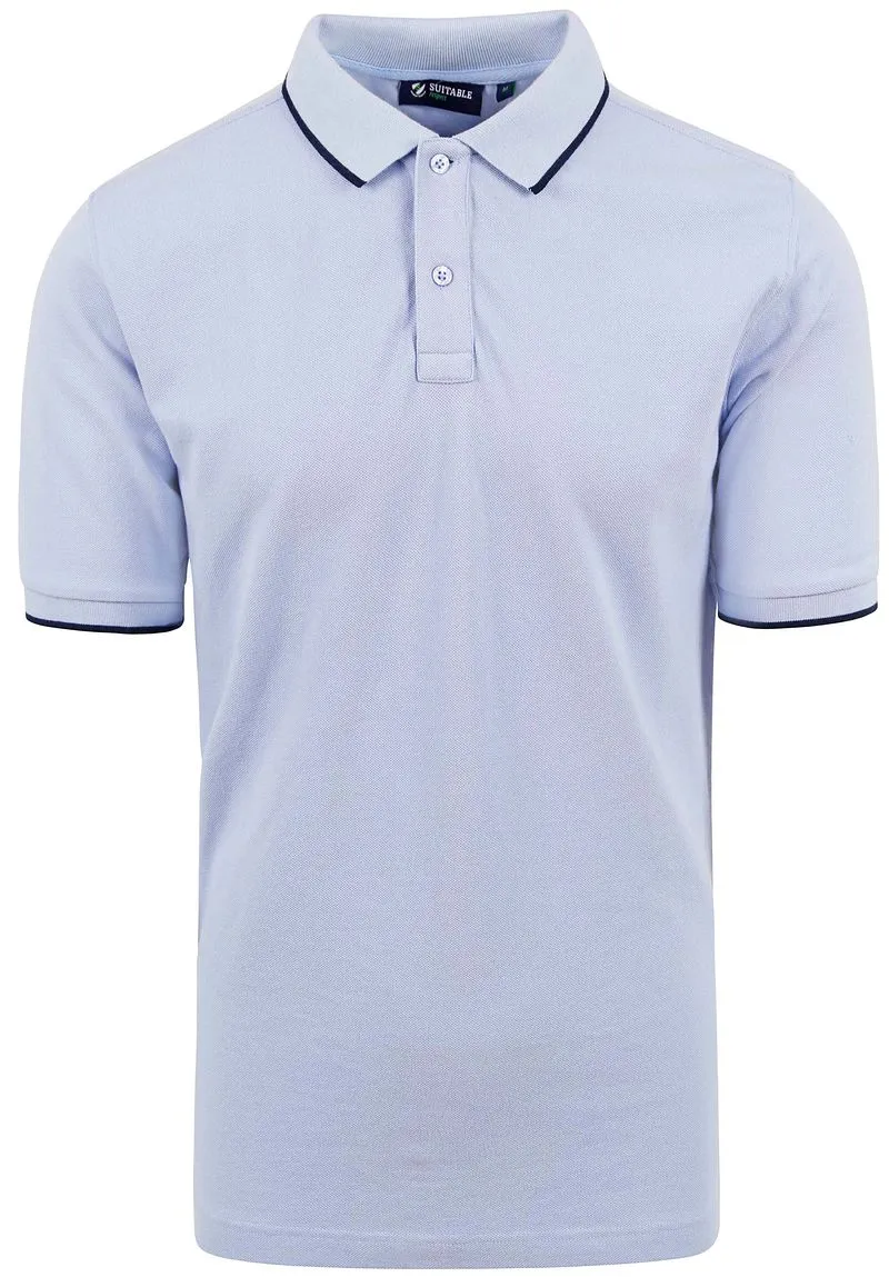 Suitable Suitable Respect Poloshirt Tip Ferry Hellblau - Größe S, Hellblau, – Produktbild 1 von 5