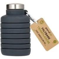 pandoo pandoo Faltbare Silikon Trinkflasche 700ml – BPA-frei, auslaufsicher & wiederverwendbar, Schwarz, – Produktbild 1 von 1