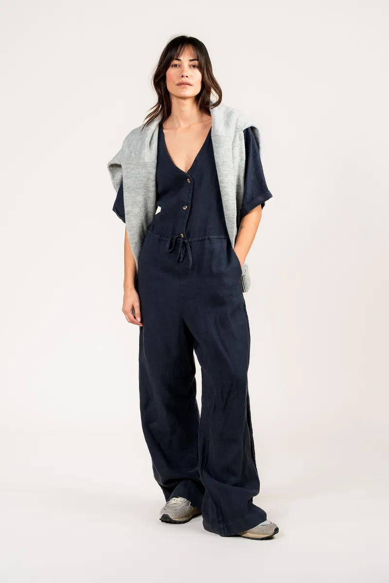 Kuyichi Kuyichi Damen vegan Jumpsuit Sammie Mitternachtsblau, Extra dunkelblau, – Produktbild 2 von 2