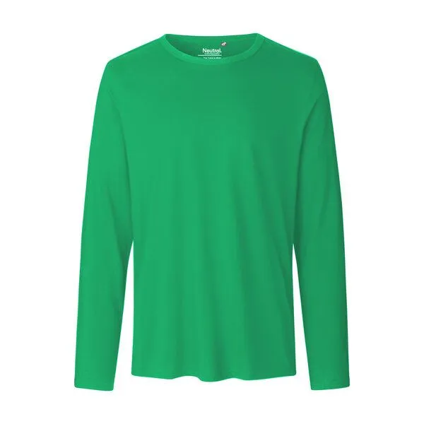 HANDGEDRUCKT HANDGEDRUCKT "Vernetzt" Männer Longsleeve, Green, – Produktbild 2 von 4