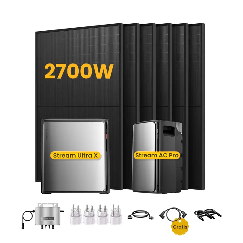 EcoFlow EcoFlow Stream Ultra X Solaranlage mit Speicher, inkl. 6 x 450W Bifazialen Solarmodulen, by Powerness (deal) - Stream Ultra X + Stream AC Pro | 5760Wh / 4 x Smart Plug / Selbstabholung – Produktbild 1 von 1