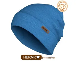 HERMKO Beanie 8840911 Mütze für Damen und Herren aus Merinowolle und Tencel – Produktbild 1 von 1