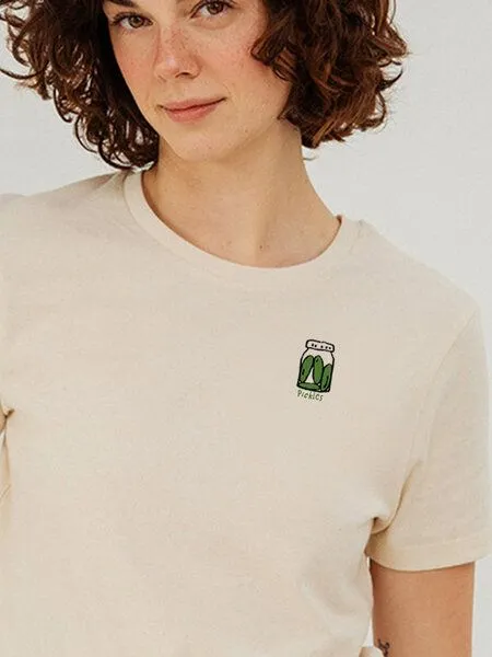 Kultgut Kultgut Artdesign - Biofair- Flauschiges Femin Shirt /Pickles, Natur, – Produktbild 1 von 4