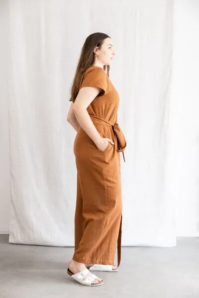 Jyoti - Fair Works Jyoti - Fair Works Baumwoll Jumpsuit Nirav, Haselnuss, – Produktbild 3 von 4