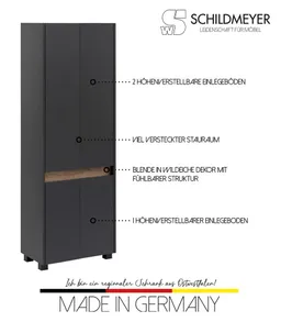 Schildmeyer Hochschrank Cosmo, Hochschrank, Made in Germany, B: 57 cm Solide Verarbeitung - Dieses Produkt ist in Deutschland gefertigt – Produktbild 1 von 1