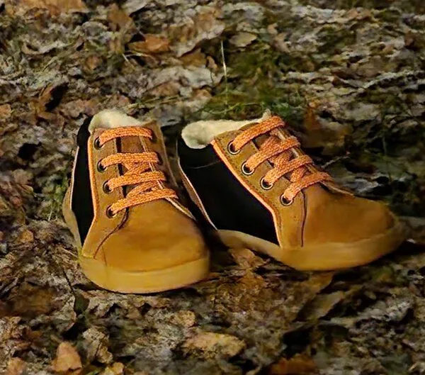 Pololo Pololo Barfuß-Membran-Halbschuh "Mario", gefüttert, zum Schnüren, Braun, – Produktbild 4 von 4