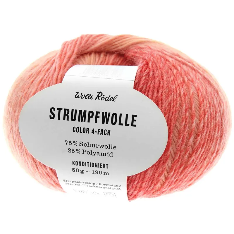 Wolle Rödel Wolle Rödel Strumpfwolle Color Lachs Mix, Lachs mix, – Produktbild 1 von 1