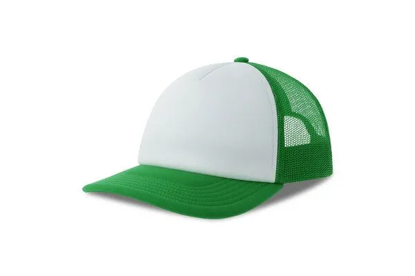 Atlantis Headwear Atlantis Headwear Kinder Rapper Cap zweifarbig, Weiss/grün, – Produktbild 2 von 4