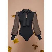 Atelier SNOW Atelier SNOW Body Odessa mit Schleifenkragen und Puffärmeln – Produktbild 2 von 2